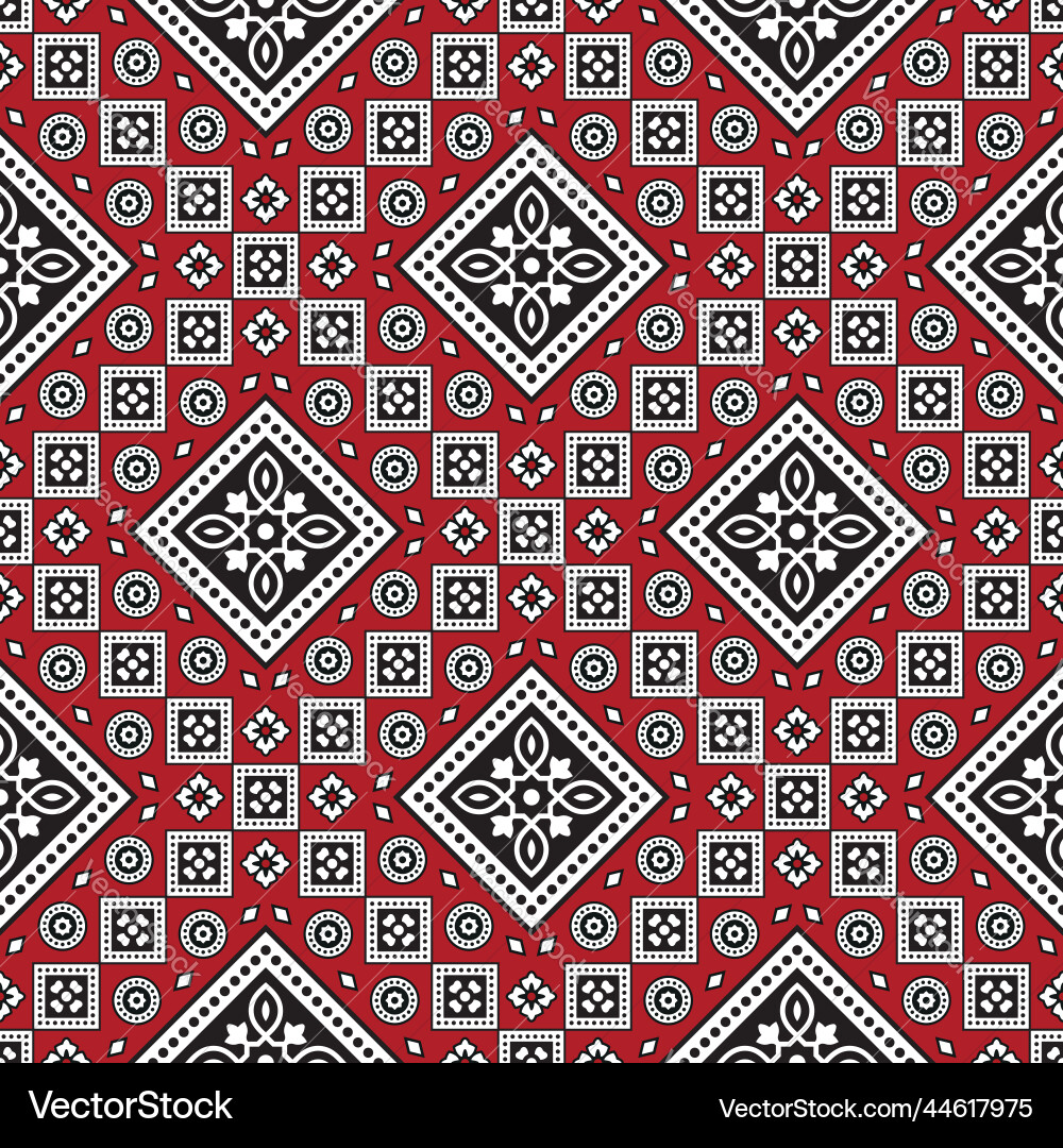 Ajrakh print seamless pattern Ajrakh print seamless pattern vector image