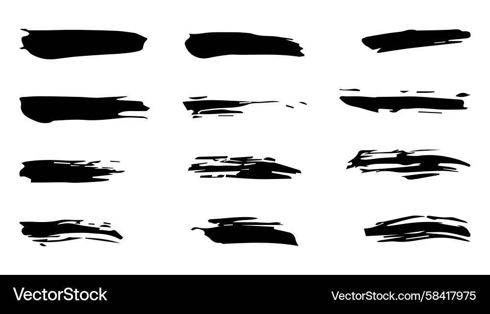 Brush Text Elements for Notes Vector Image