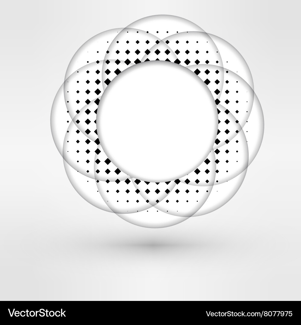 Circle halftone element for your design technology vector image