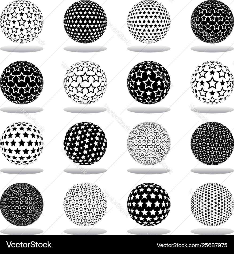 Design elements with stars vector image