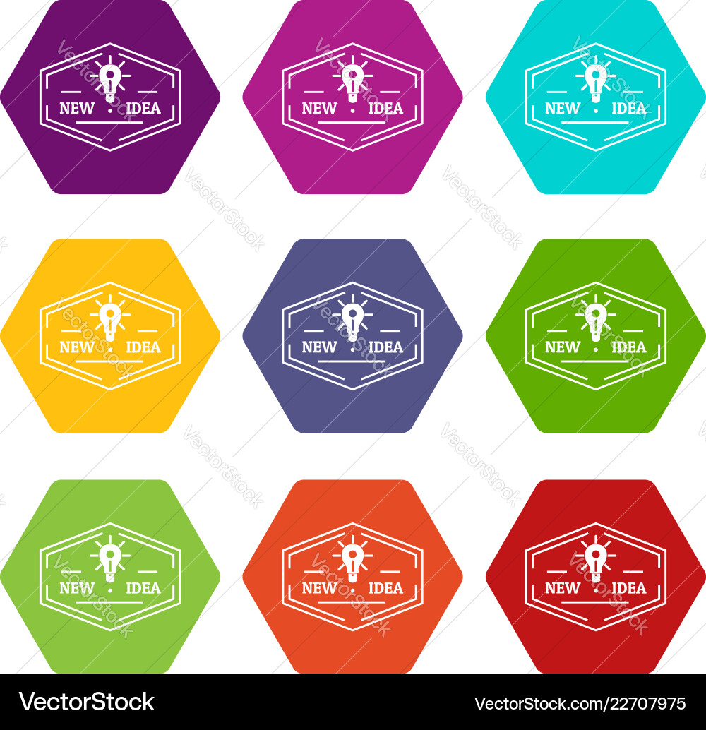 Idea icons set 9 Idea icons set 9 vector image
