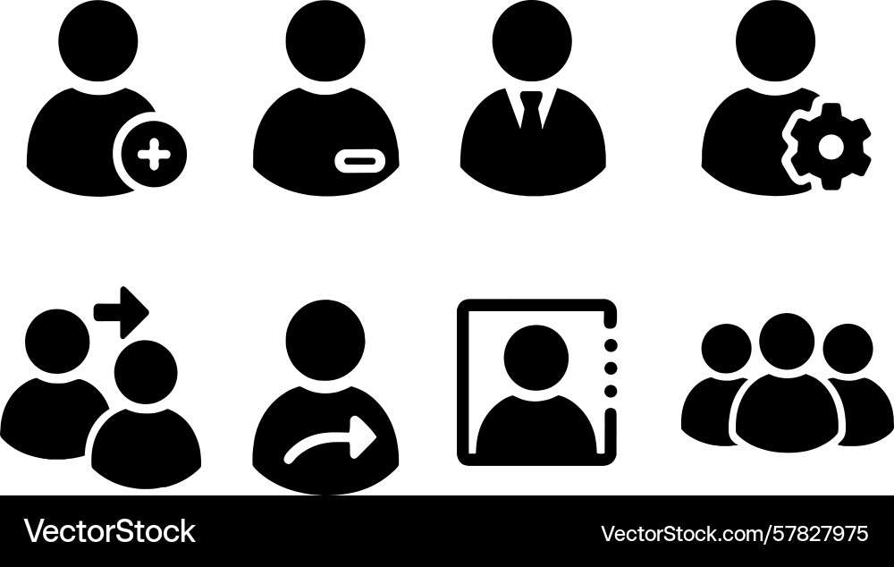 Set of web icons depicting user actions vector image