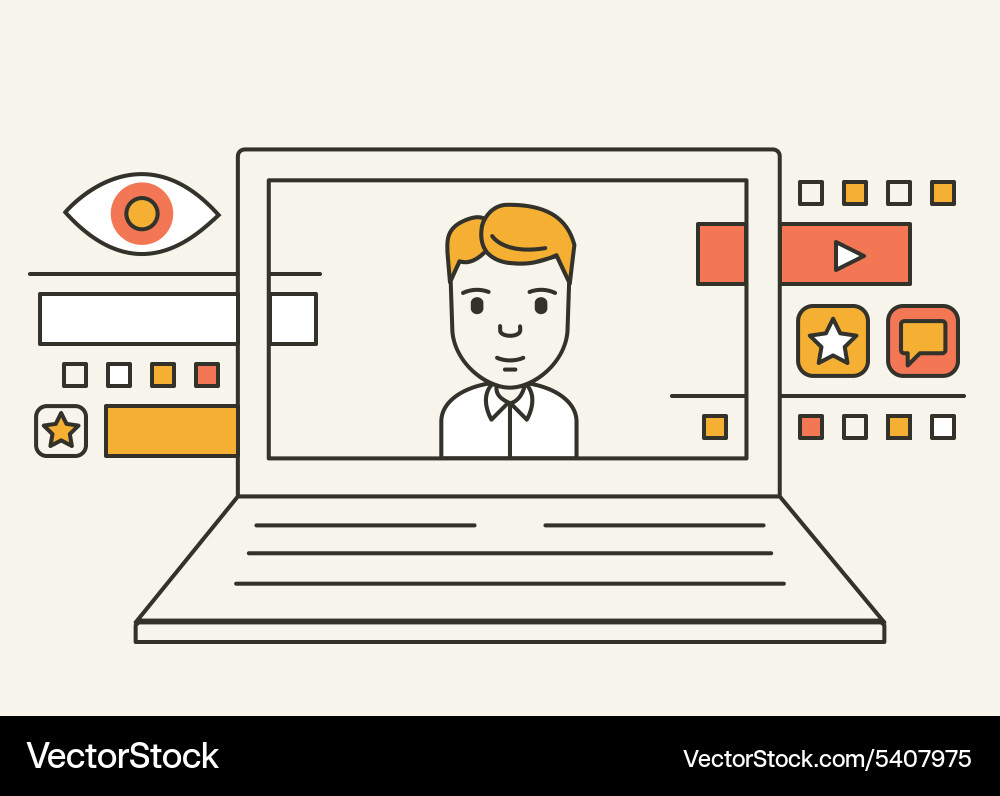 System for managing interactions with customers vector image
