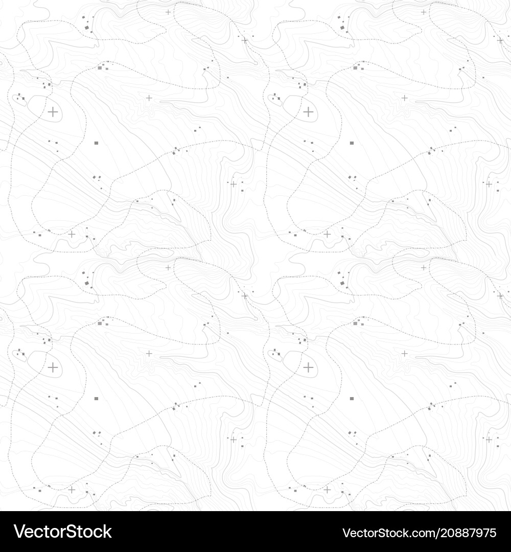 Tileable topographic map background concept vector image