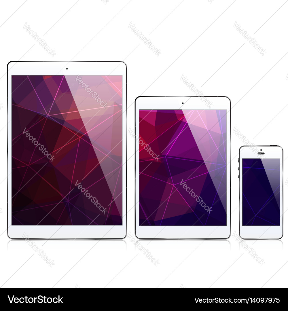 Triangular Abstract Mobile Phone Background vector image