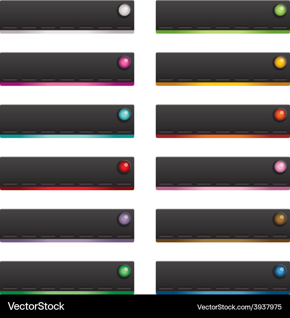 Web buttons vector image