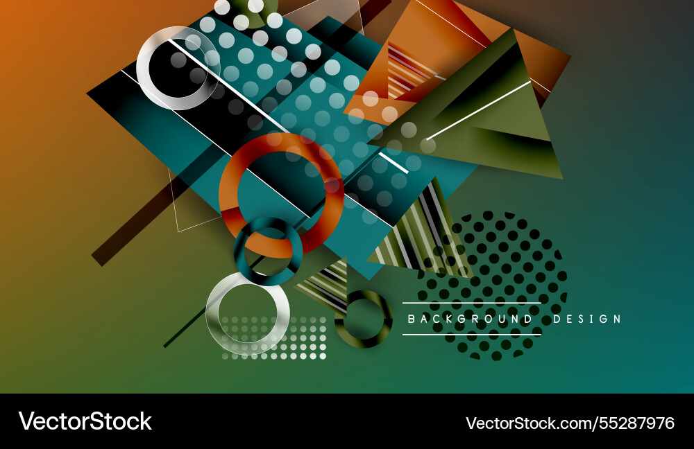 Abstract background geometric design with colorful Abstract background geometric design with colorful Vector Image