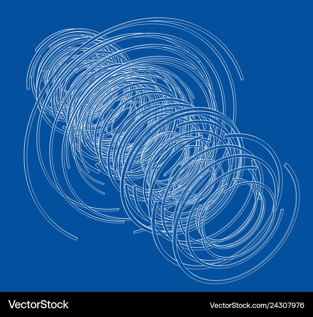 Abstract futuristic hud object vector image