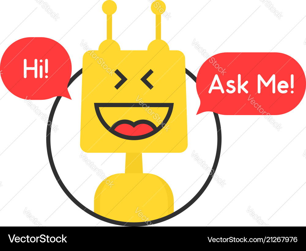 AI Chatbot Interface vector image
