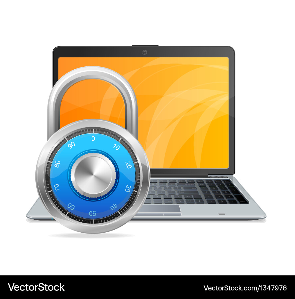 Computer security concept vector image