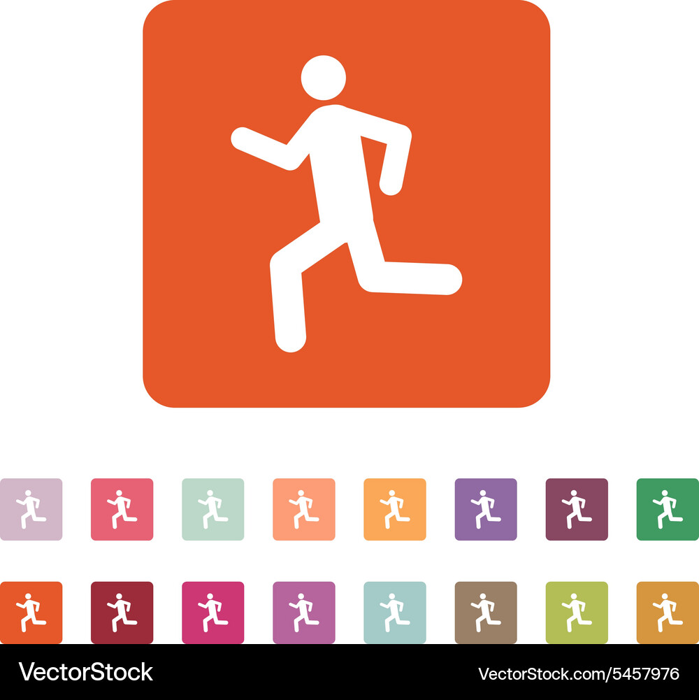 Man running icon run symbol flat Vector Image