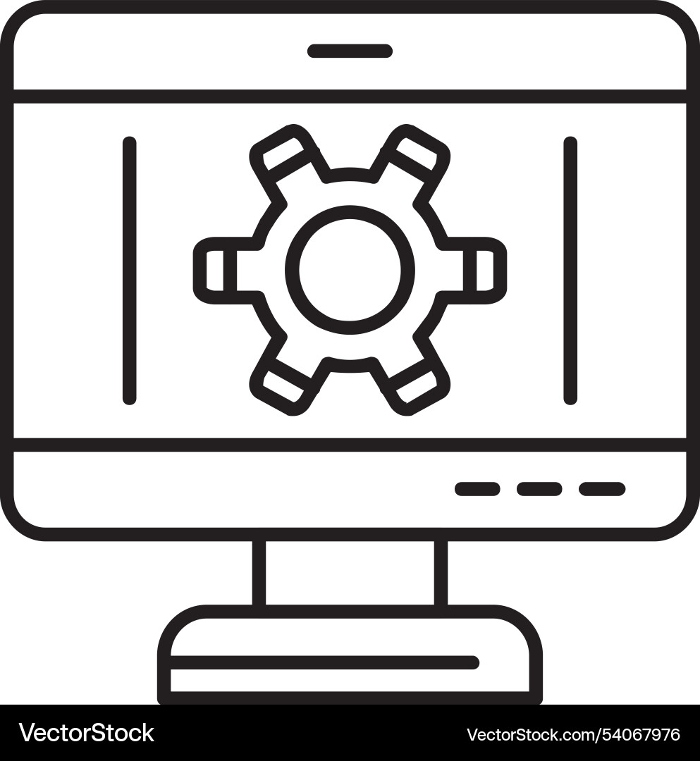 Setting line icon design Vector Image
