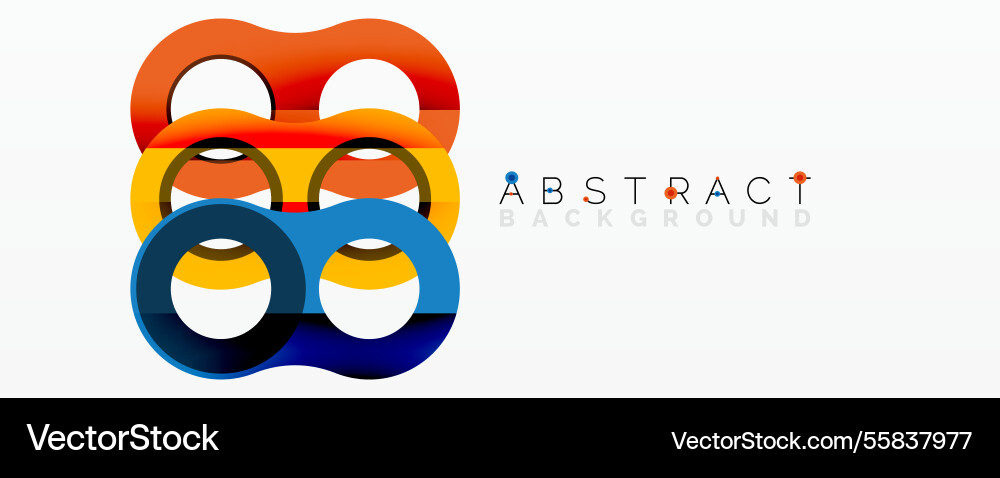 Abstract geometric pattern with interlocking vector image
