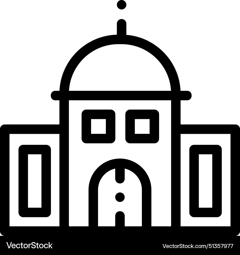 Architecture icon thin linear style design Architecture icon thin linear style design vector image
