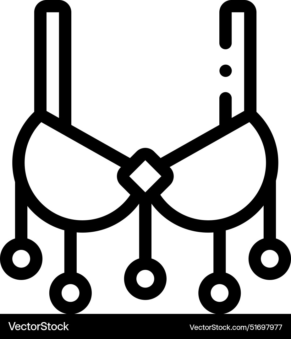 Bra icon thin linear style design isolated Bra icon thin linear style design isolated vector image
