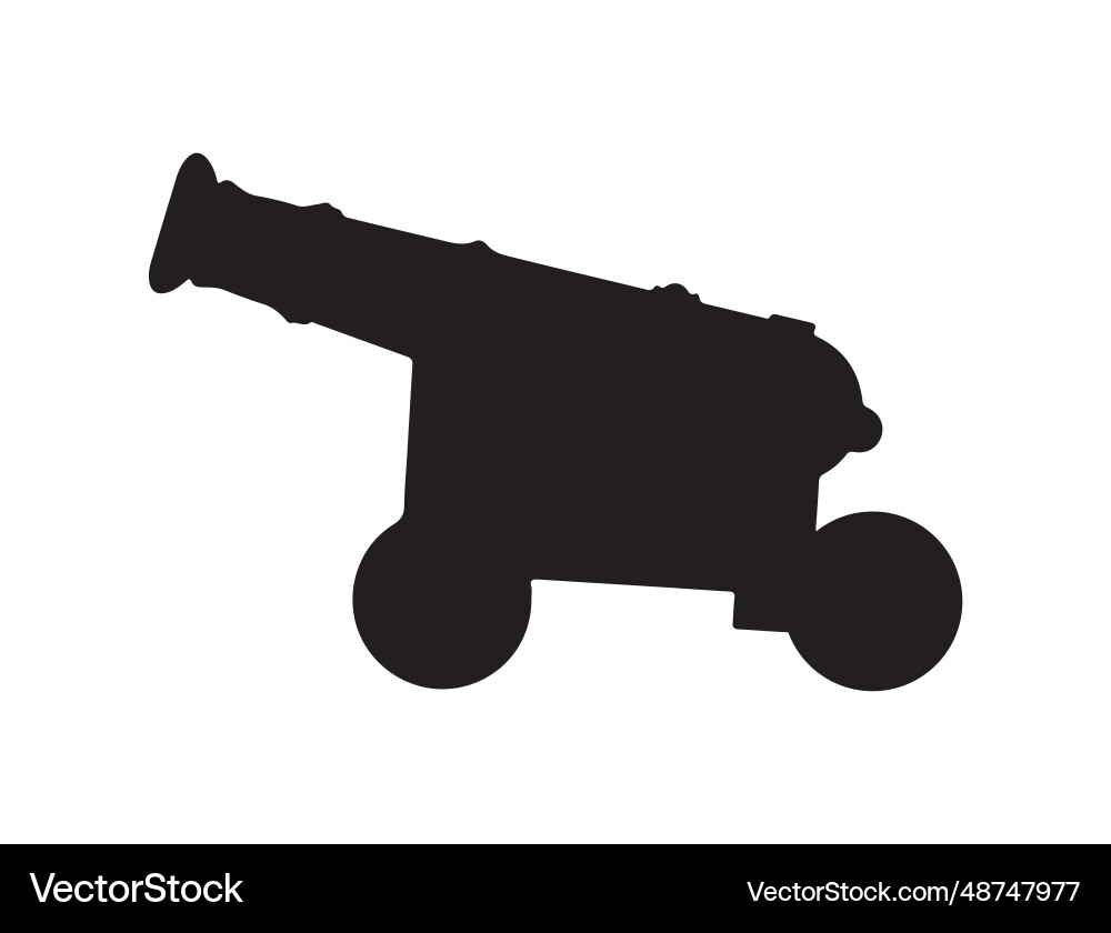 Canon silhouette art vector image