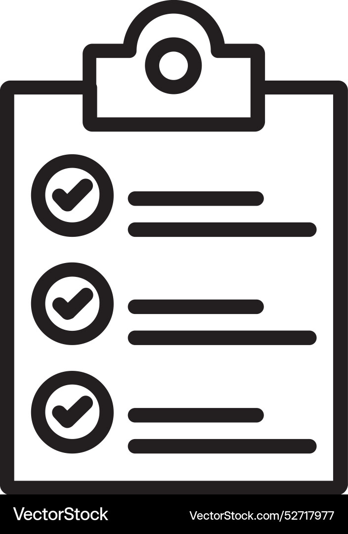 Check list line icon design vector image