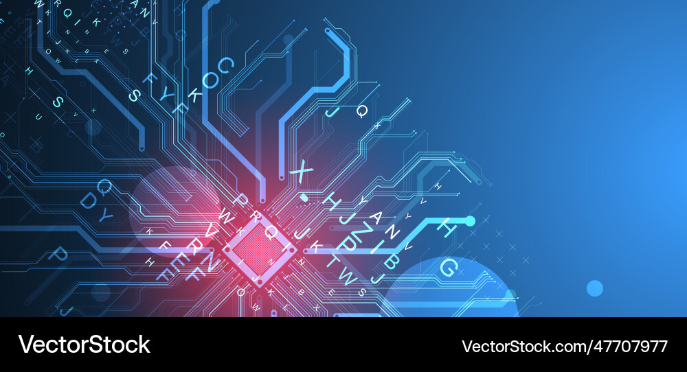 Cpu concept circuit board technology background Cpu concept circuit board technology background vector image
