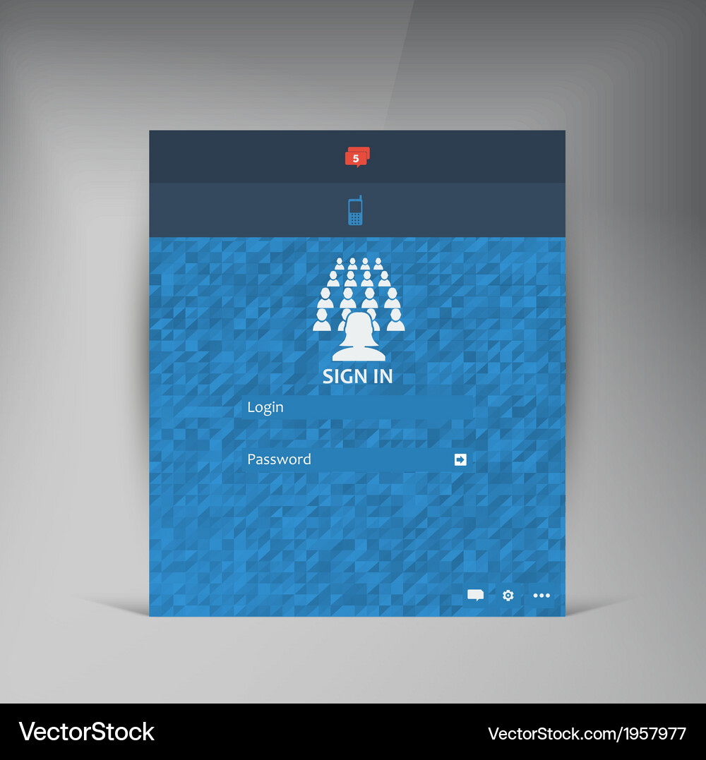 Flat ui design trend interface Vector Image