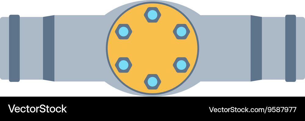 Pressure sensor tool on factory pipeline Vector Image