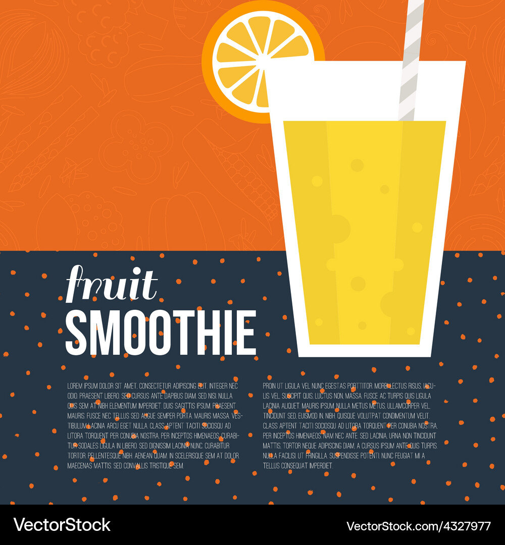 Refreshing Fruit Smoothie Concept Vector Image