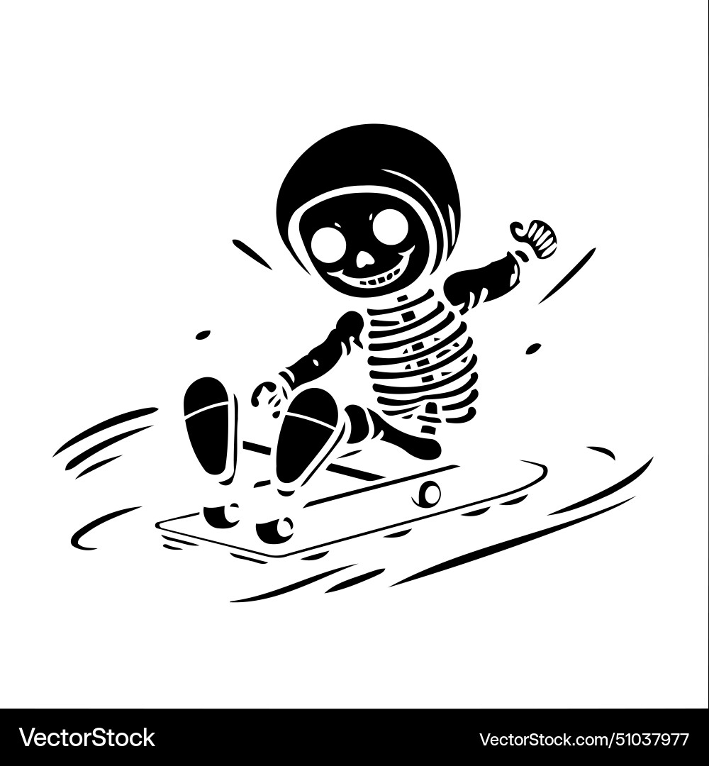 Skateboarder of a funny skater Royalty Free Vector Image