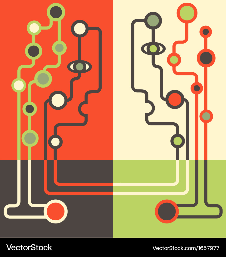 Tech Connections Network vector image