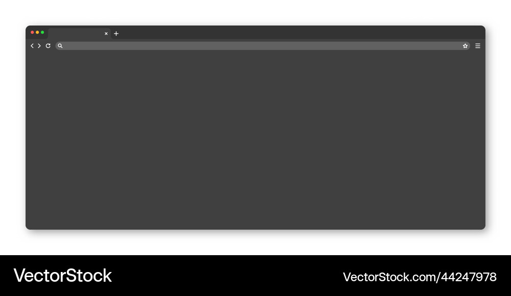 Blank web browser window with tab toolbar Blank web browser window with tab toolbar vector image
