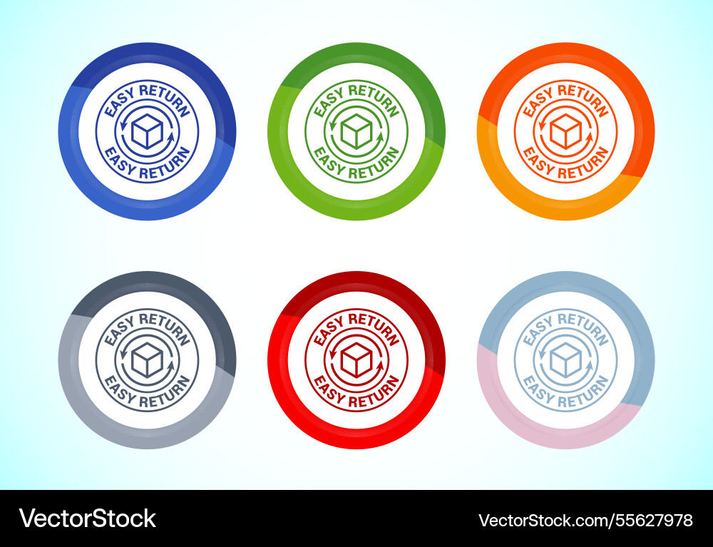 Easy return icon design label Vector Image