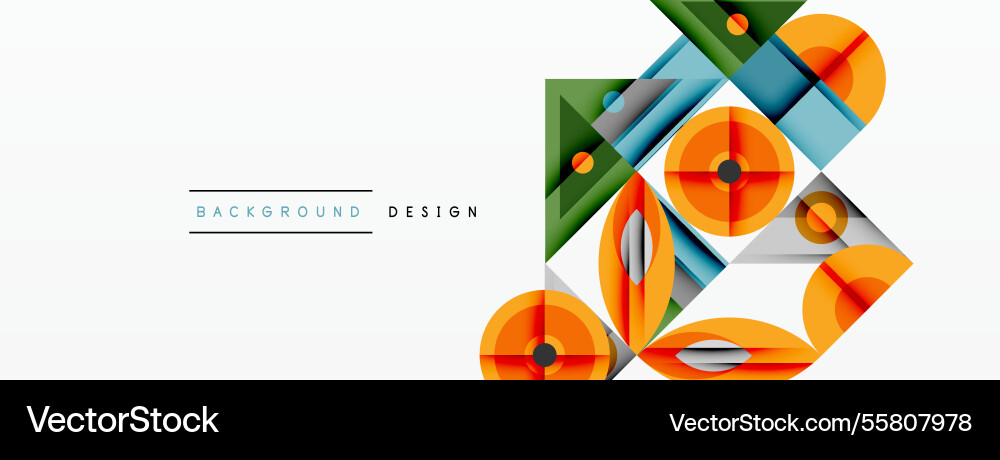 Geometric abstract composition with intersecting Geometric abstract composition with intersecting Vector Image