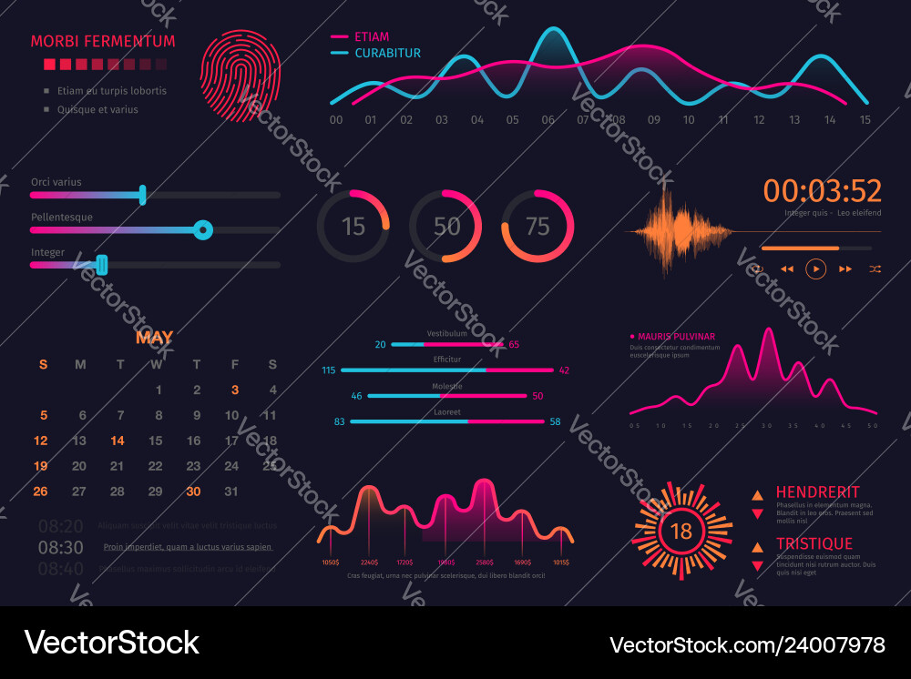Modern Data Dashboard Template vector image