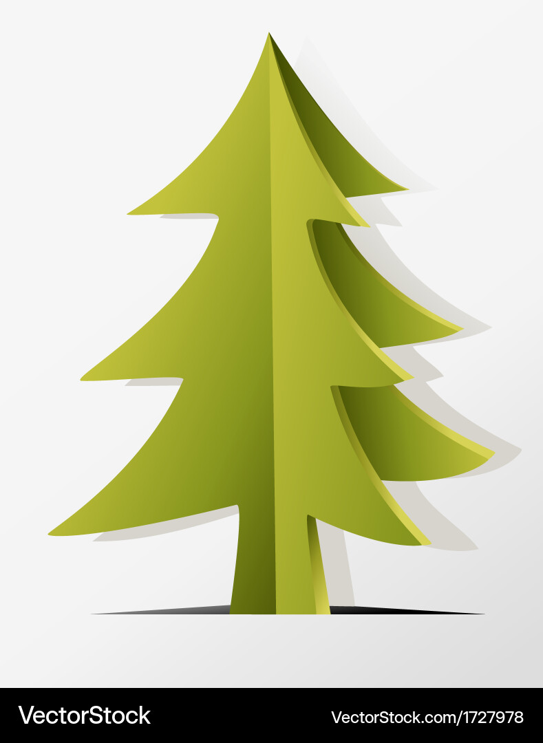 Papier Weihnachtsbaum Vektorbild