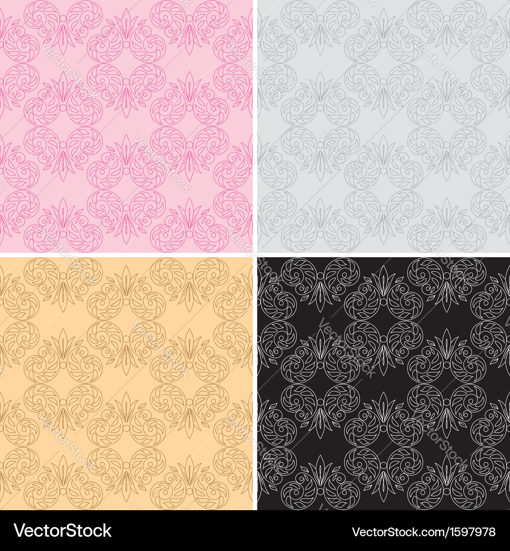 Seamless geometric patterns Vector Image