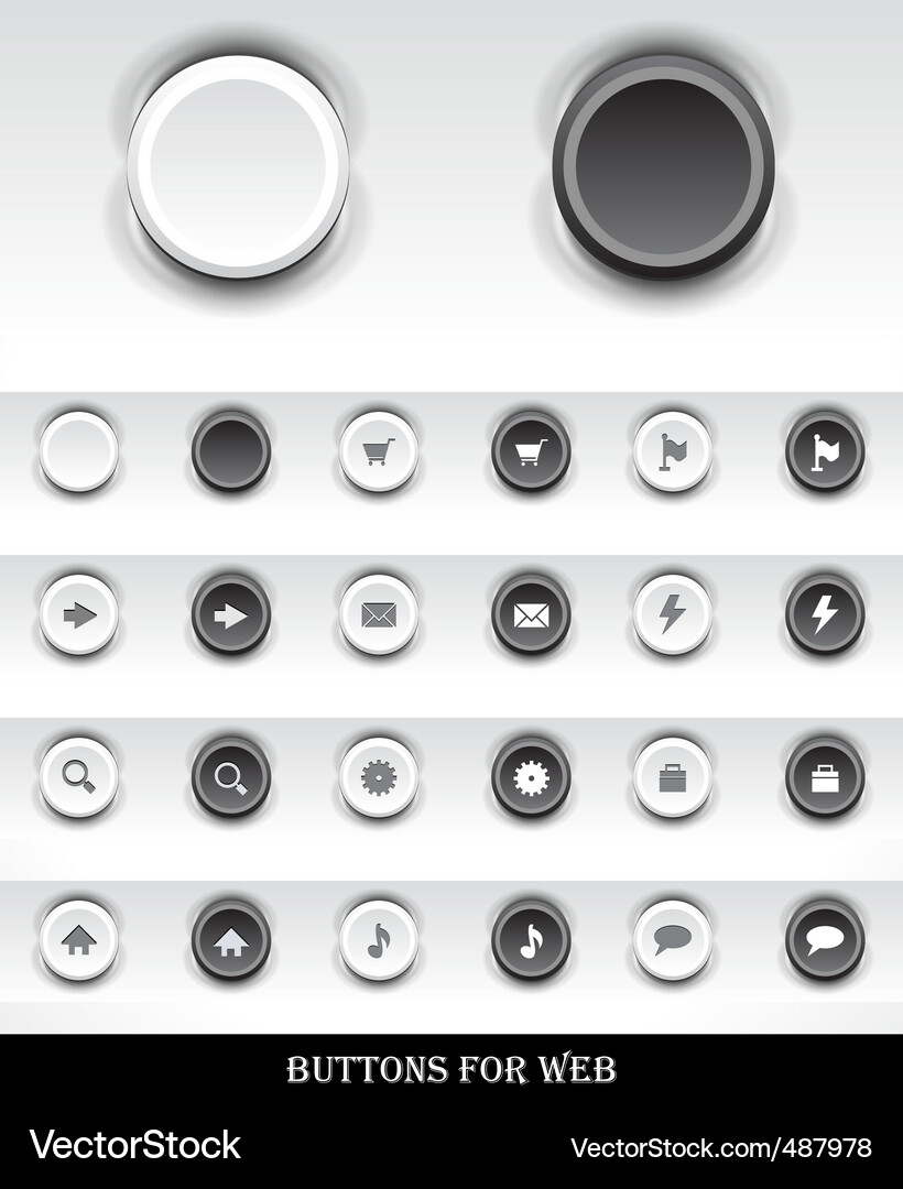 Web buttons pack Vector Image