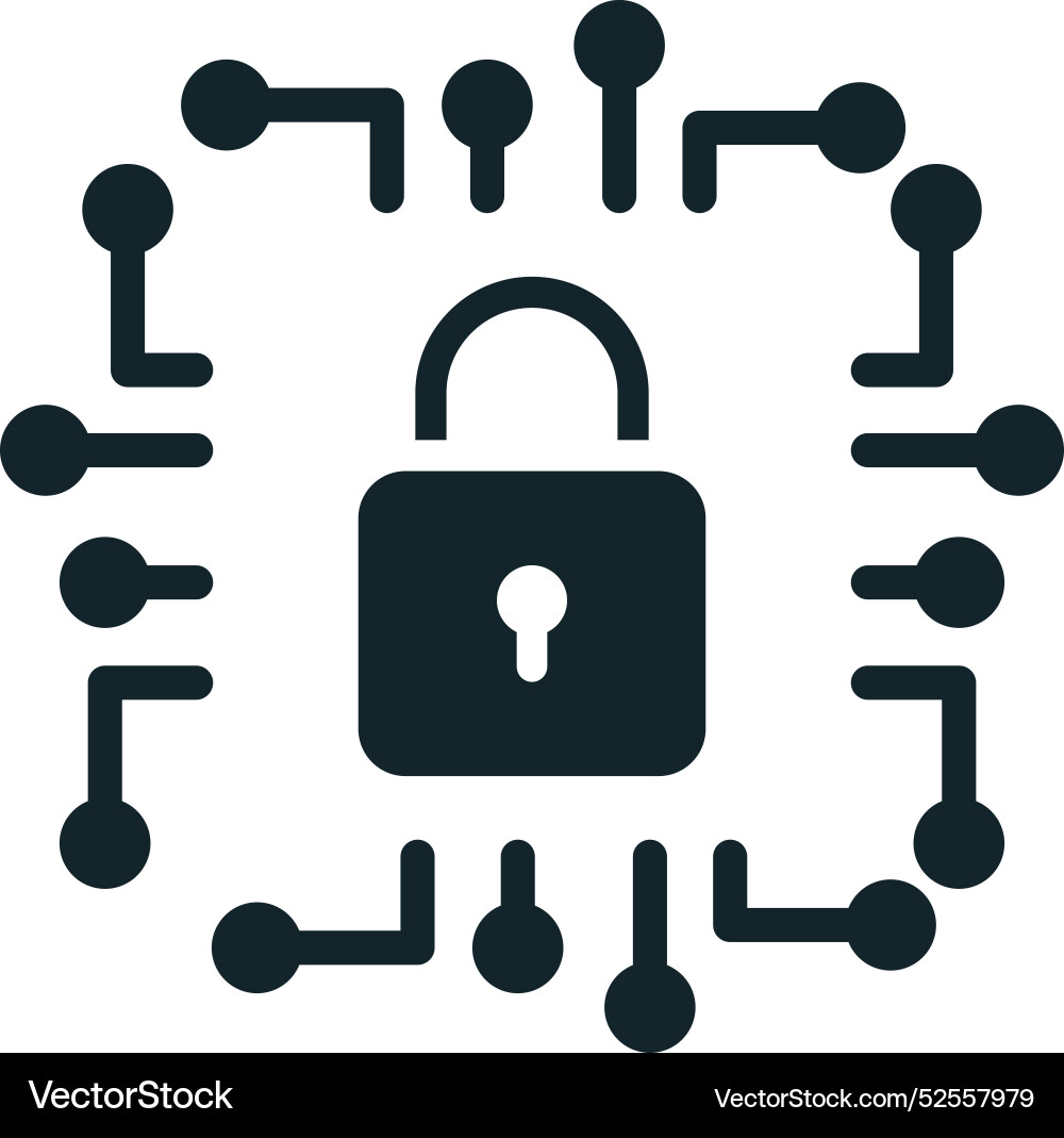 Digital security system protecting data Digital security system protecting data vector image