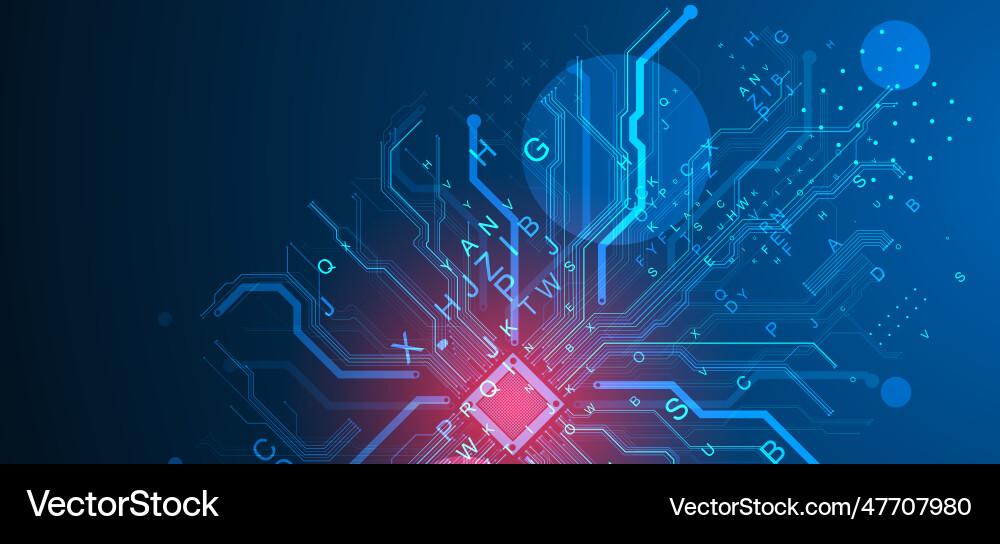 Cpu concept circuit board technology background Cpu concept circuit board technology background vector image
