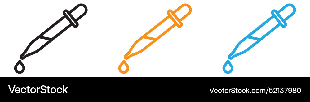 Dropper logo set collection for web app ui Vector Image