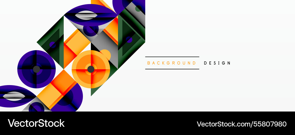 Dynamic geometric composition with sharp angles Vector Image