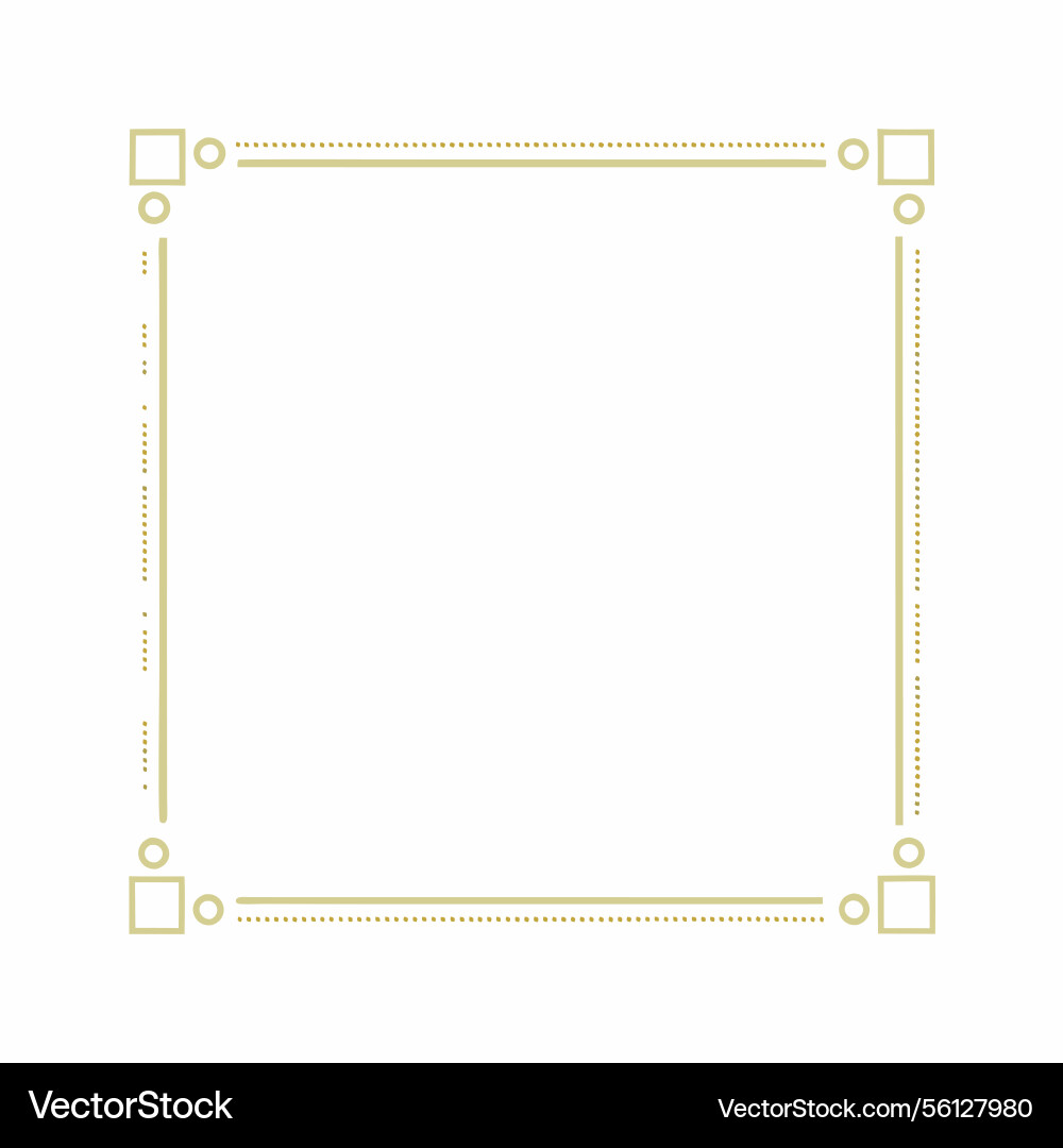 Elegant square frame border design with geometric Vector Image