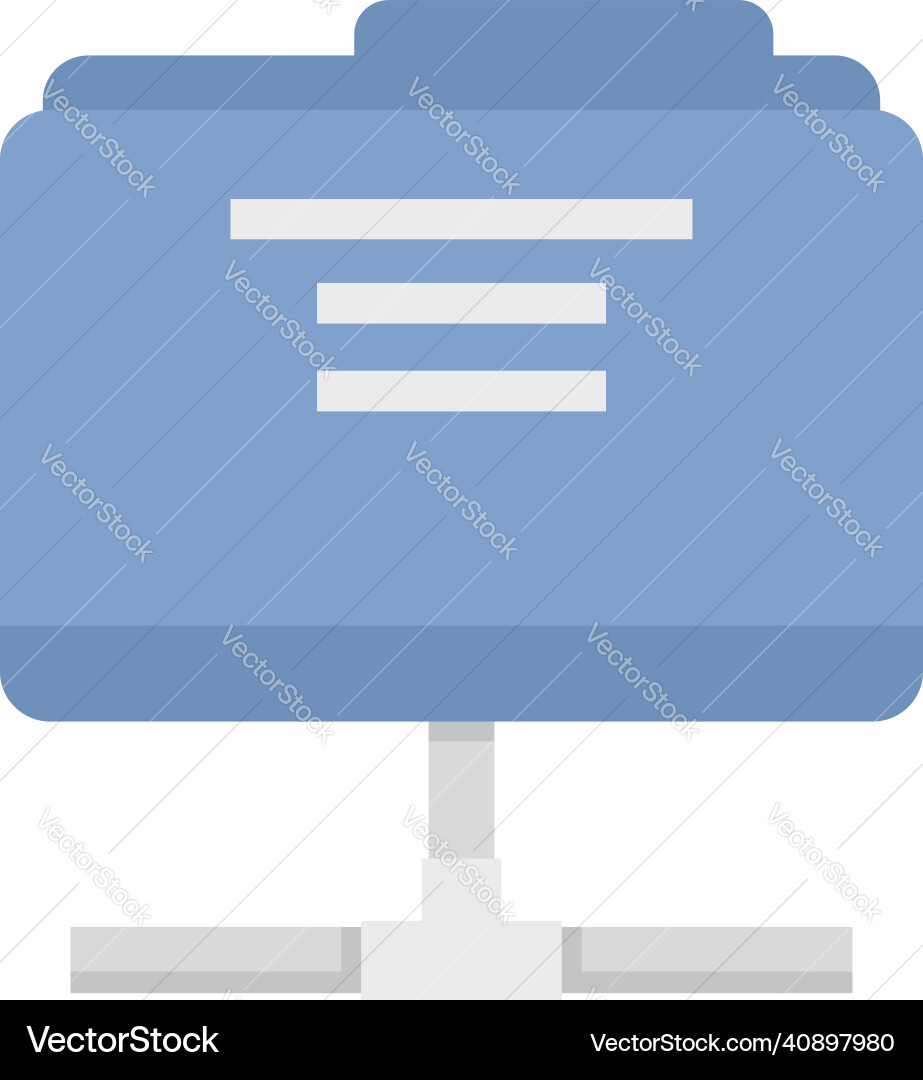 Estimator shared folder icon flat isolated Vector Image