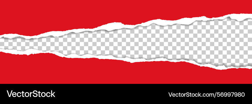Horizontal torn red paper for pattern and design Horizontal torn red paper for pattern and design Vector Image