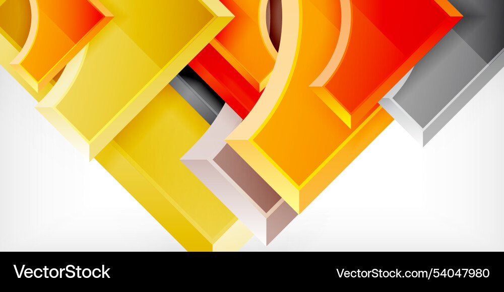Square arrow shapes with round elements Vector Image