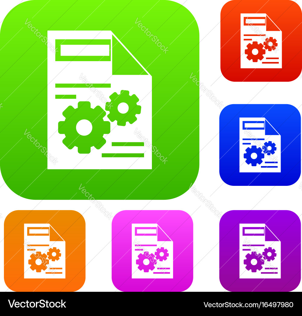 Web setting set collection vector image