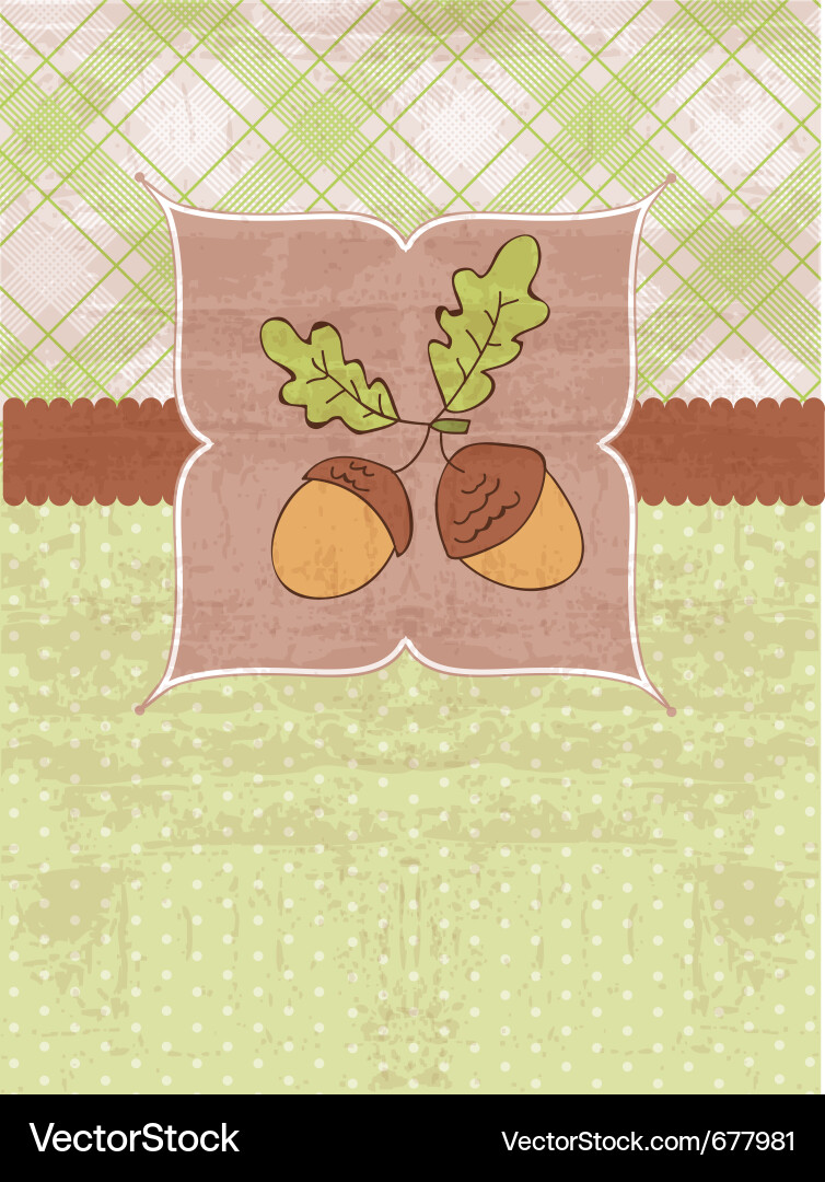 Autumn Acorn Pattern vector image