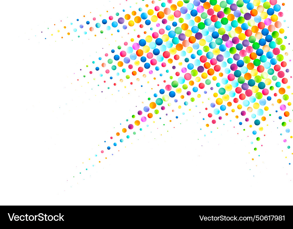 Diagonal color dot array Diagonal color dot array vector image