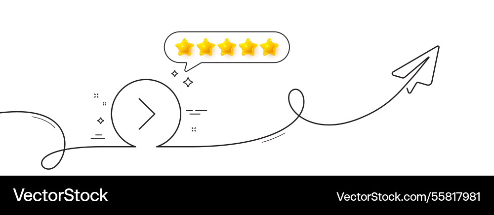 Forward arrow line icon next arrowhead Vector Image