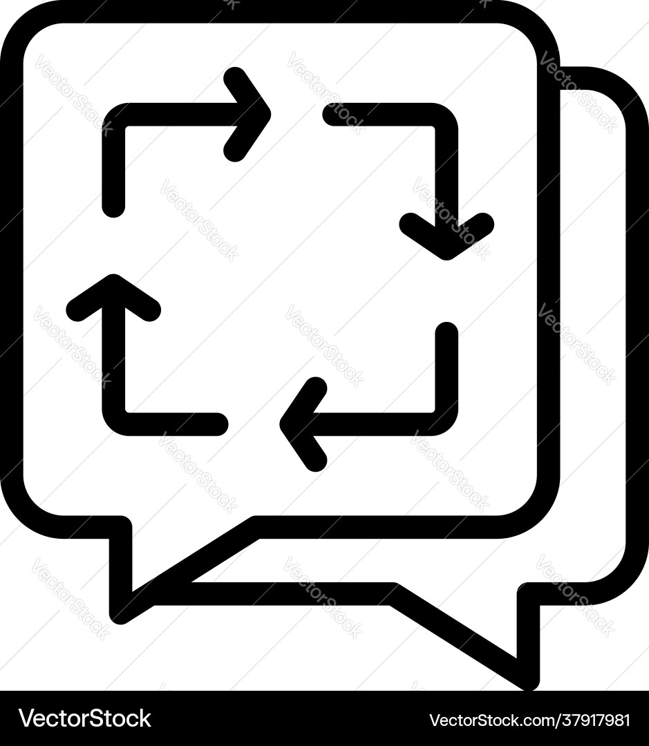 Messages backup icon outline style Messages backup icon outline style vector image