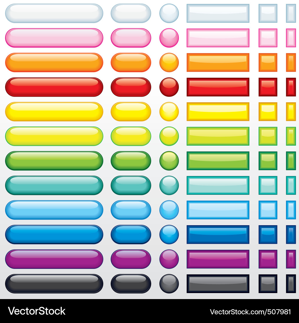 Modern Button Collection vector image