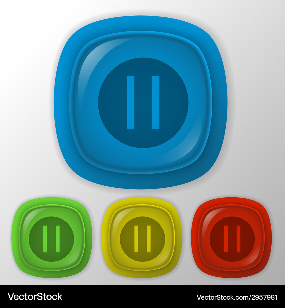 Pause web icon on background Vector Image