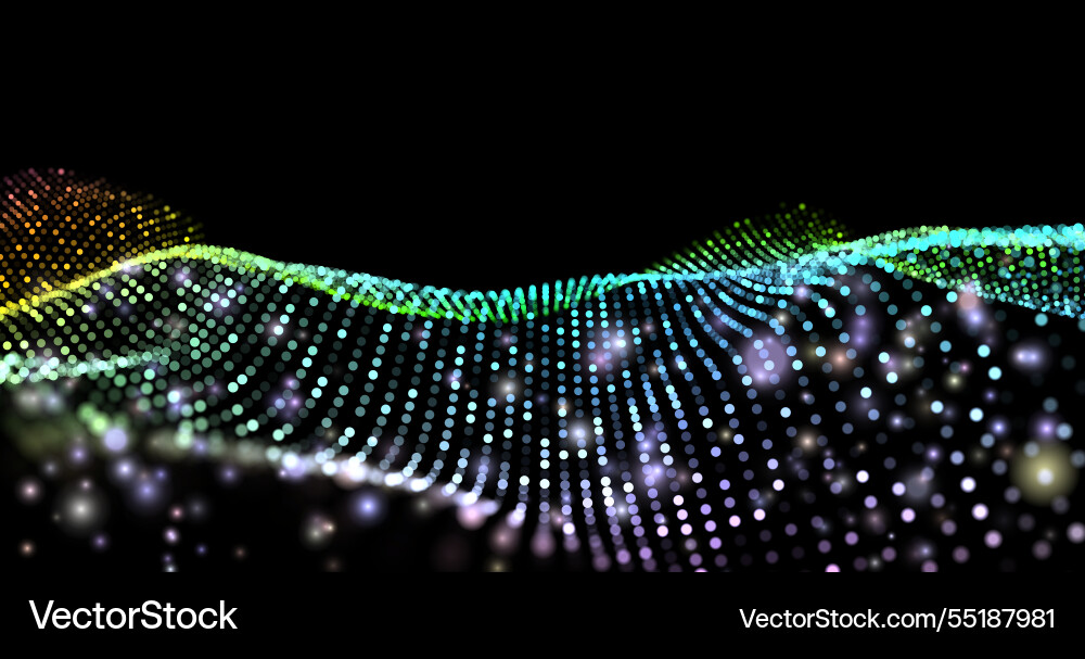 Wave pattern 3d glowing abstract digital Wave pattern 3d glowing abstract digital vector image